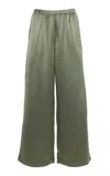 By Malene Birger Cabello Mid-rise Wide-leg Pants In Green