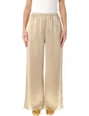 By Malene Birger Cabello Satin Wide-leg Trousers In Orange