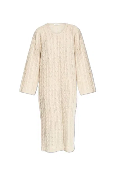 By Malene Birger Cable-knit Midi Dress In Beige