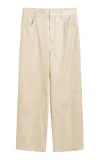 By Malene Birger Cailys Leather Wide-leg Pants In Off-white