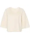 By Malene Birger Pullover Made Of Lyocell In White