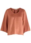 By Malene Birger Calyas Satin Blouse In Rust