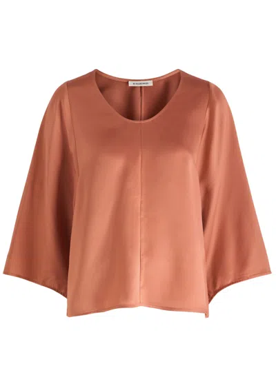 By Malene Birger Calyas Satin Blouse In Rust
