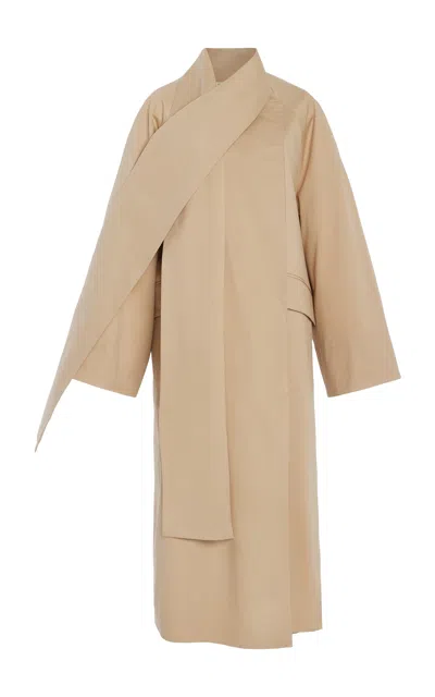 By Malene Birger Campagna Cotton Trench Coat In Neutral