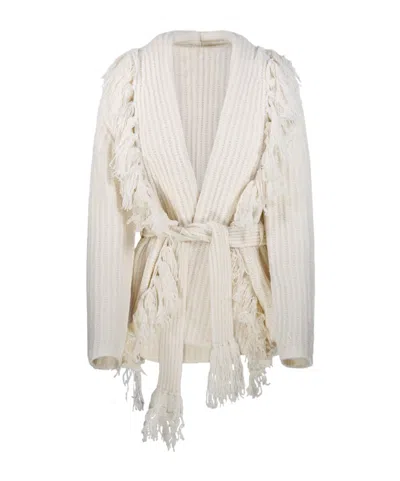 By Malene Birger Candela Fringed Cardigan In Neutral