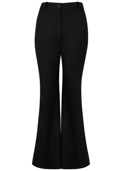 By Malene Birger Carass Flared-leg Woven Trousers In Black