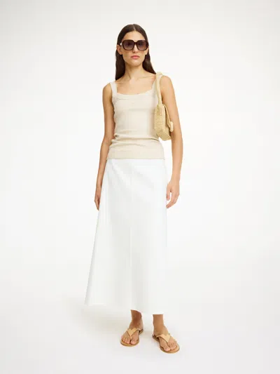 By Malene Birger Carlas Organic Denim Skirt In Soft White