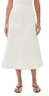 By Malene Birger Cotton Carlas Midi Skirt In Soft White