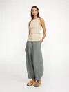 By Malene Birger Carlien Wool Trousers In Grey Melange