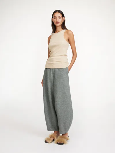 By Malene Birger Carlien Wool Trousers In Grey Melange