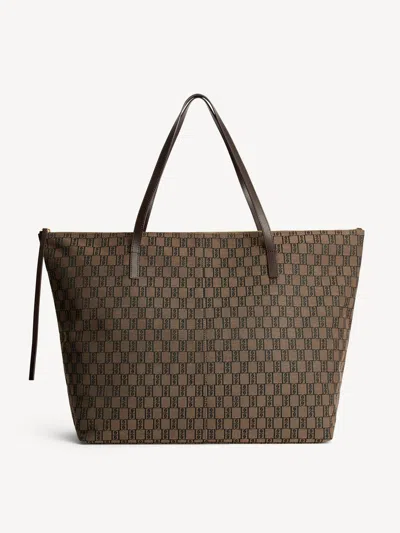 By Malene Birger Carvon Printed Tote Bag In Brown