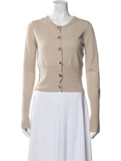 Pre-owned By Malene Birger Cashmere Crew Neck Sweater In Neutrals