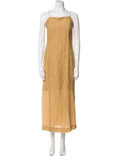 Pre-owned By Malene Birger Cashmere Long Dress W/ Tags In Neutral