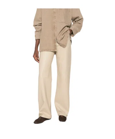 By Malene Birger Casual Trousers With Belt Loops In Brown