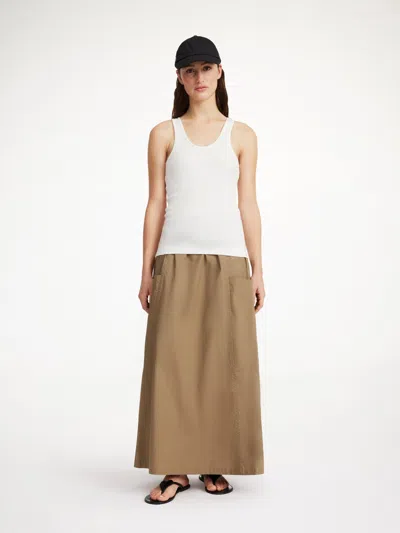 By Malene Birger Catterine Organic Cotton Maxi Skirt In Shitake