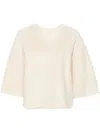 By Malene Birger Pullover Made Of Lyocell In White
