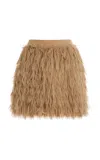 By Malene Birger Chamie Faux Shearling Mini Skirt In Neutral