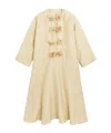 By Malene Birger Cicelia Rosette-detailed Silk Maxi Dress In Nude
