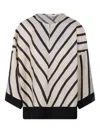 By Malene Birger Cicie Chevron-print Blouse In Beige