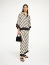 By Malene Birger Cicie Chevron-print Blouse In Diagonal Stripe