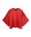 By Malene Birger Cicie Oversized Satin Top In Red