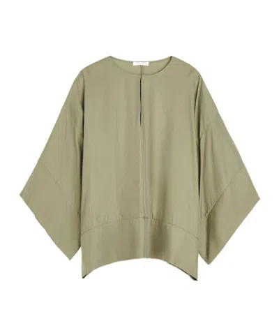 By Malene Birger Cicie Kimono-sleeve Blouse In Green