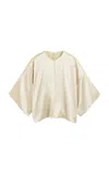 By Malene Birger Cicie Oversized Satin Top In Ivory