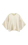 By Malene Birger Cicie Oversized Satin Top In Beige