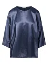 By Malene Birger Relaxed Fit Satin Top In Blue
