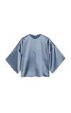 By Malene Birger Cicie Satin Top In Blue