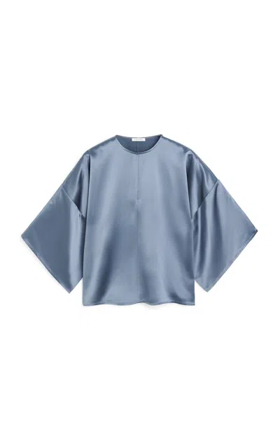 By Malene Birger Cicie Satin Top In Blue