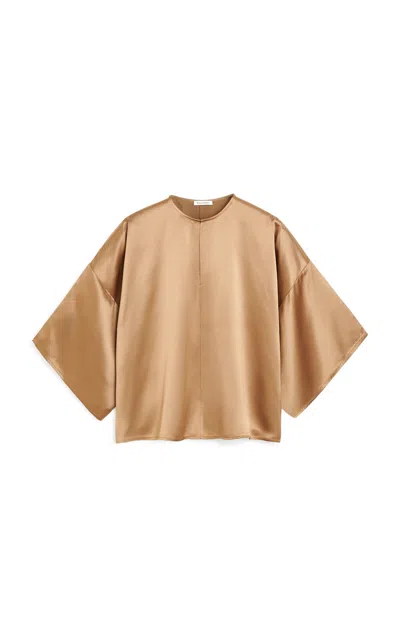By Malene Birger Cicie Satin Top In Brown