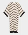 By Malene Birger Cicine Striped Midi Dress In Diagonal Stripe