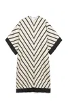 By Malene Birger Cicine Oversized Crepe Midi Dress In Black,white