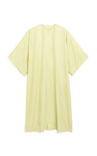 By Malene Birger Cicine Oversized Crepe Midi Dress In Yellow