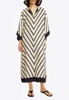 By Malene Birger Cicine Striped Midi Dress In Beige