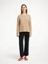 By Malene Birger Cierra Ribbed Sweater In Twill Beige