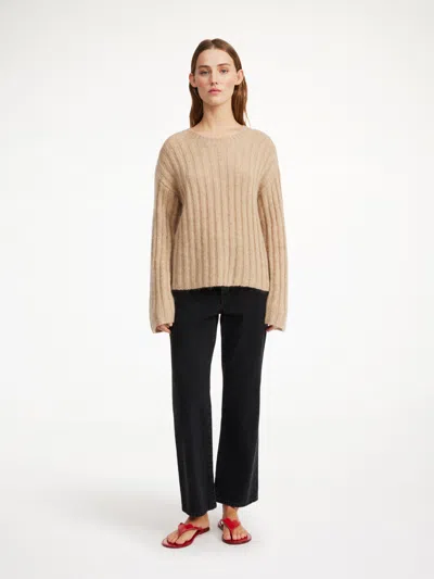 By Malene Birger Cierra Ribbed Sweater In Twill Beige