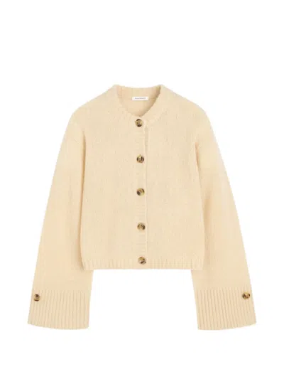 By Malene Birger Cierrou Soft Cardigan In Vanilla Cream In Neutral