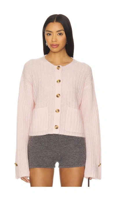 By Malene Birger Cierrou Rib Cardigan In Pink
