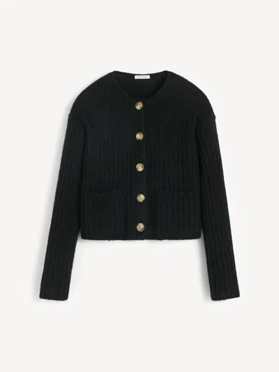 By Malene Birger Cierrou Rib Cardigan In Black