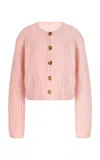 By Malene Birger Cierrou Rib Cardigan In Pink