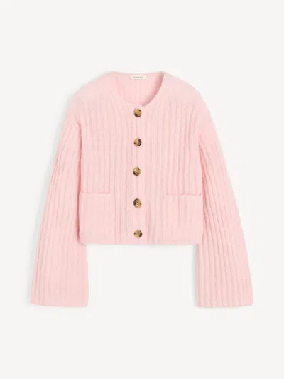 By Malene Birger Cierrou Rib Cardigan In Pink