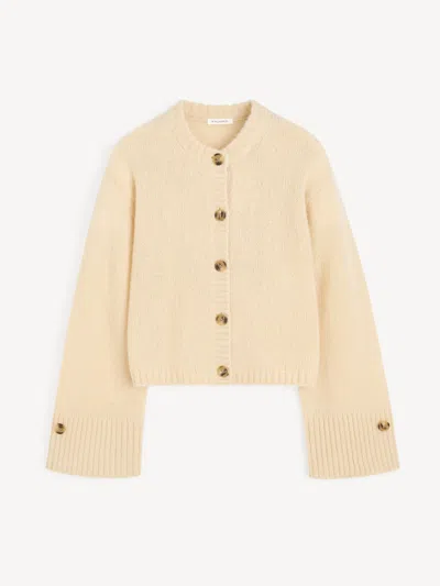 By Malene Birger Cierrou Soft Cardigan In Vanilla Cream In Neutral