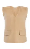By Malene Birger Cilia Oversized Wool Vest In Neutral