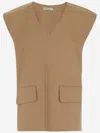 By Malene Birger Cilia Wool Vest In Brown