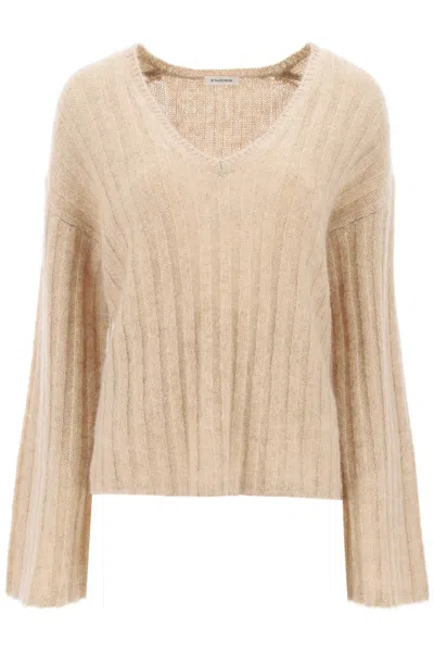 By Malene Birger Cimone Sweater In Flat-ribbed Knit In Beige