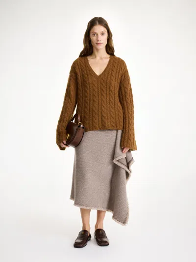 By Malene Birger Cimone Cable-knit Sweater In Bison