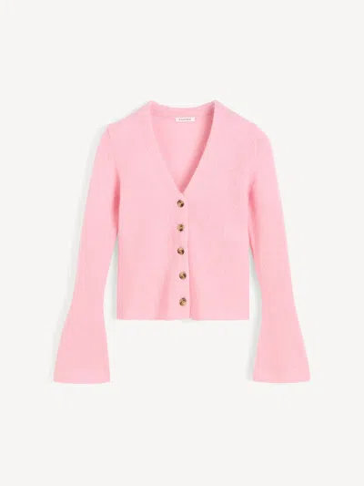 By Malene Birger Cirane Wool-blend Cardigan In Bubble Pink