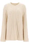By Malene Birger Stretch Wool Cirra Sweater In Oyster Gray (beige)